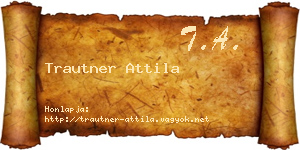 Trautner Attila névjegykártya